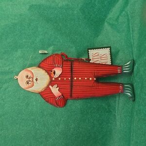 NWT Vintage 1994/95 Dept 56 Pressed Tin Collectible Santa